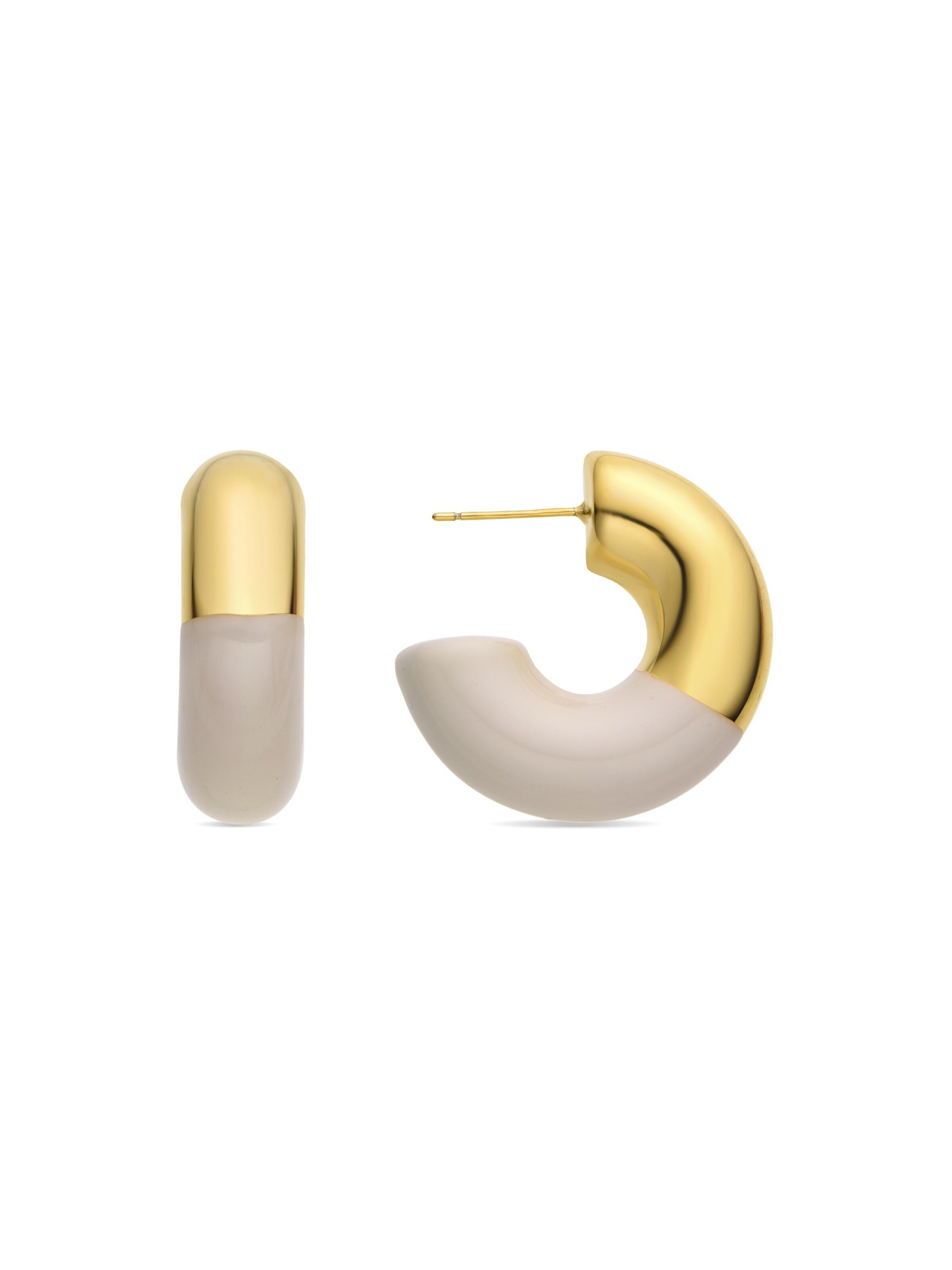 Luxenter - Brincos 'Tayris' em branco: frente