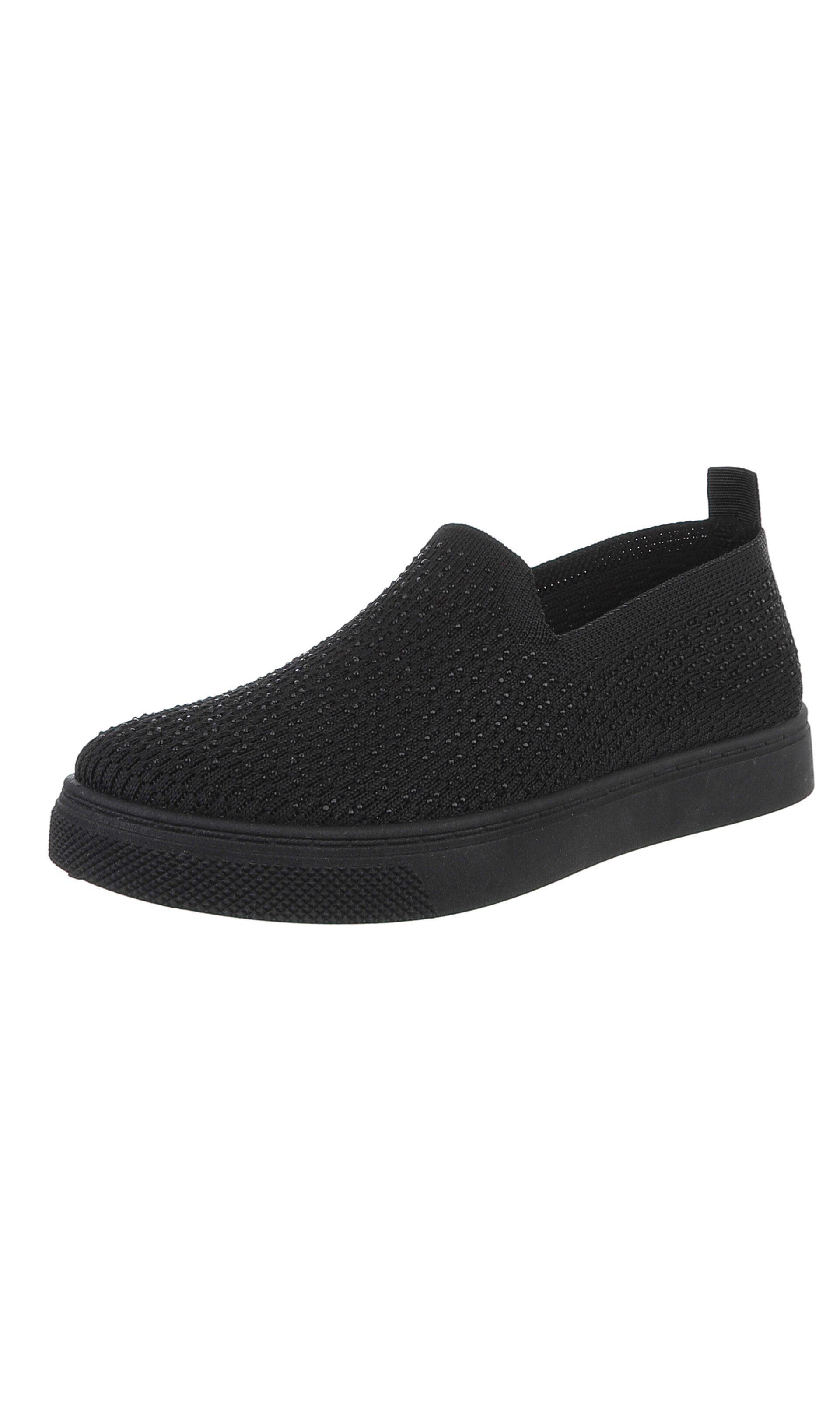 Ital-Design Slip On in Schwarz: Vorderseite