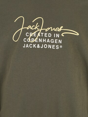 Jack & Jones Plus Sweatshirt 'SPLASH' i grønn