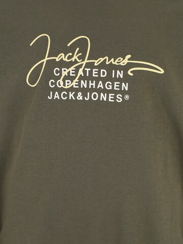 Jack & Jones Plus Sweatshirt 'SPLASH' i grön