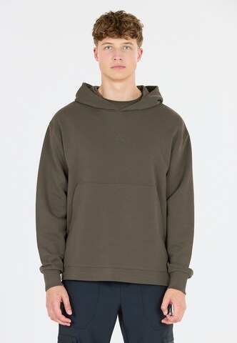 SOS Sweatshirt 'Bovec' in Bruin: voorkant