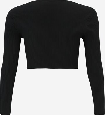 Guido Maria Kretschmer Curvy Shirt 'Panthea' in Black: back