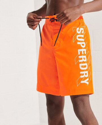 Superdry Badeshorts 'Classic' in Orange