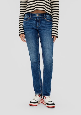 Coupe slim Jean QS en bleu : devant