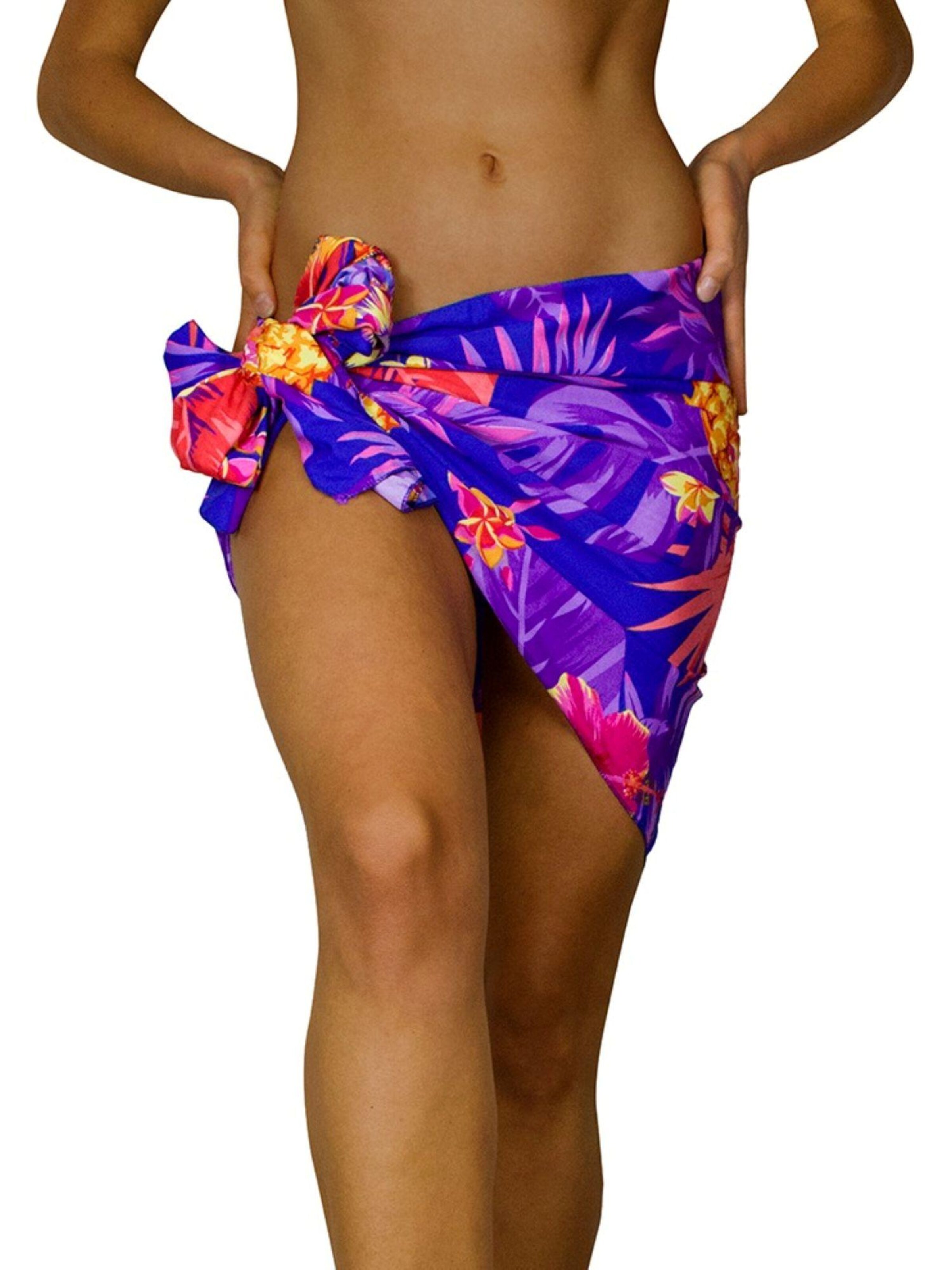 King Kameha Scarf 'Pineapple' in Blue: front