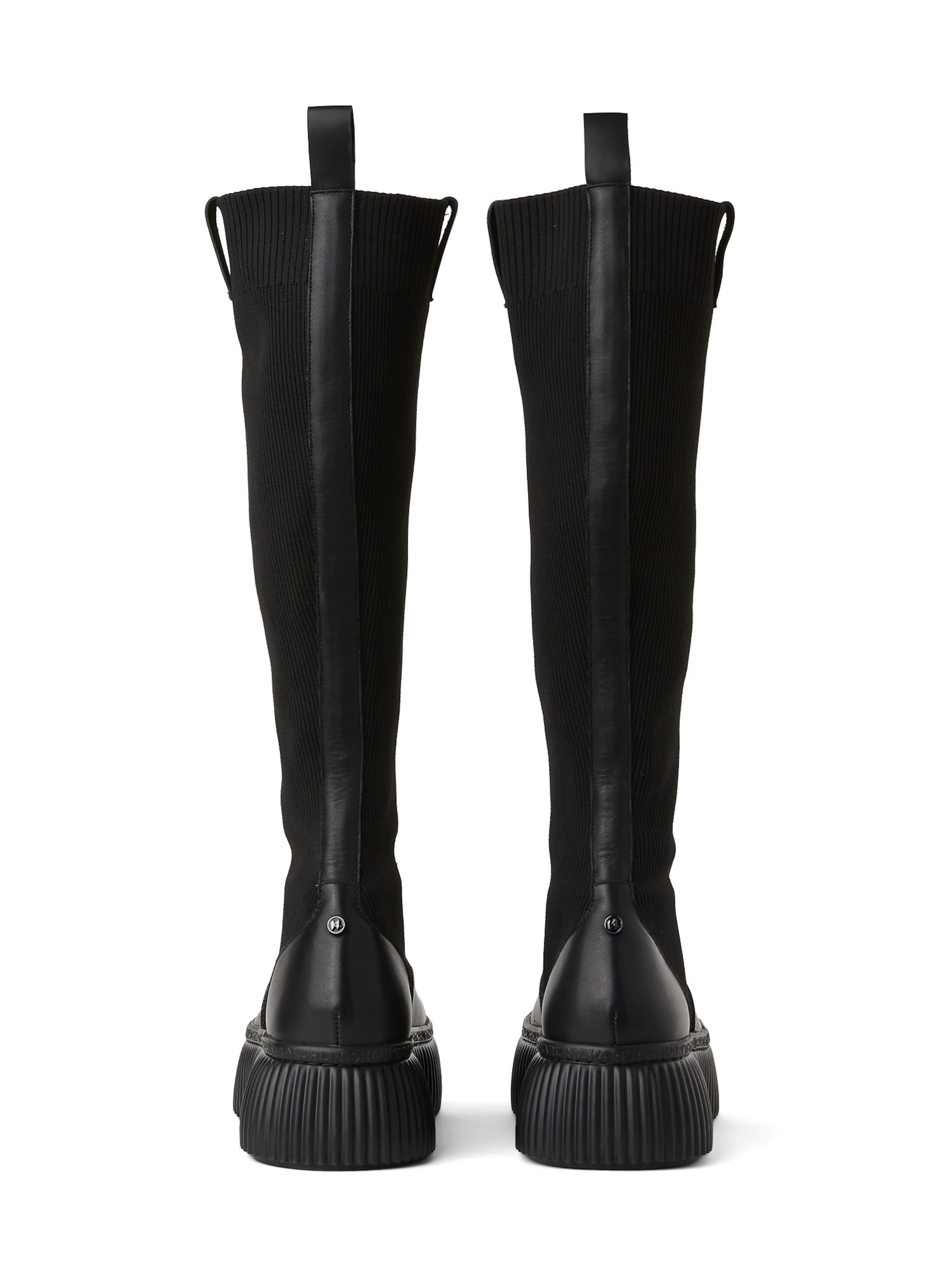 Bottes à lacets Karl Lagerfeld en noir