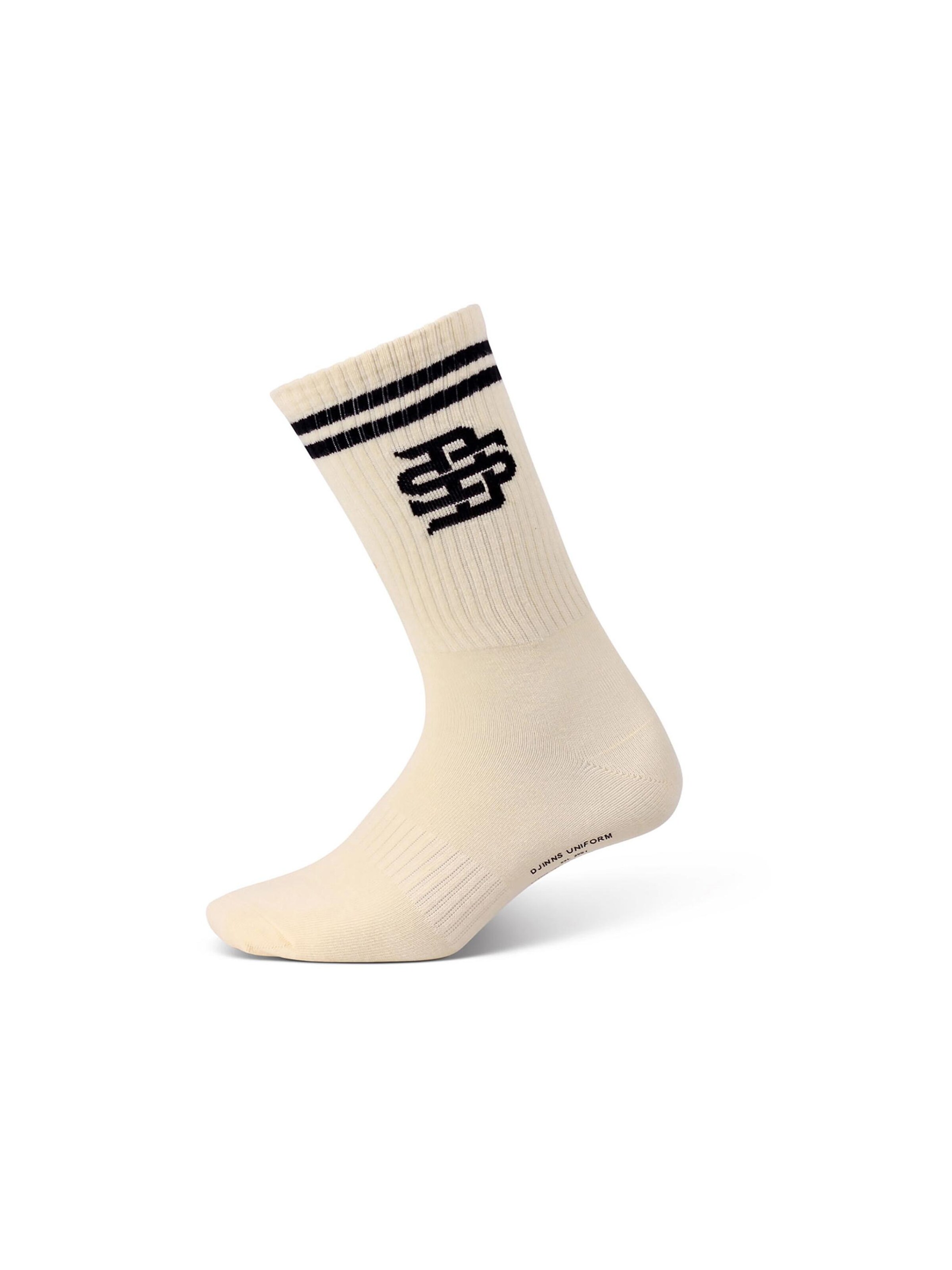 DJINNS Athletic Socks 'Future RipStop' in Beige: front