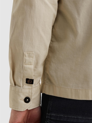 PME Legend Regular fit Skjorta 'PME LEGEND - Shirt jacket with button closure and chest pocket' i beige