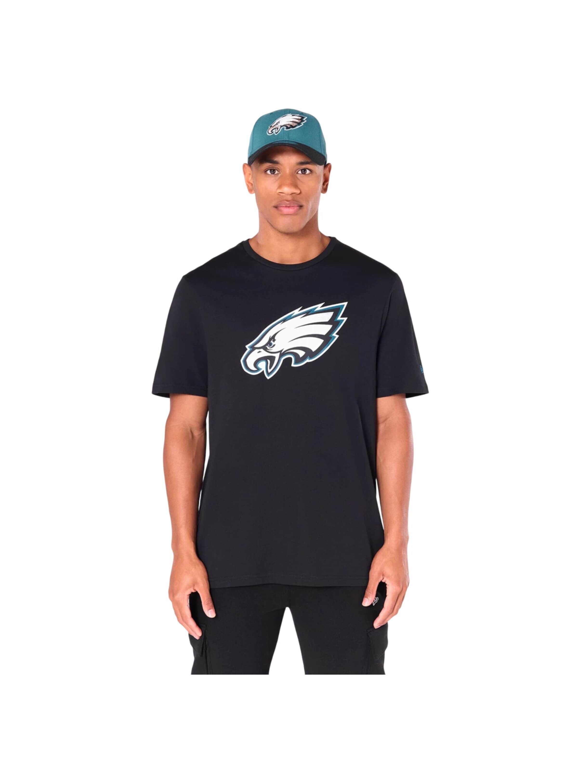 NEW ERA Shirt 'NFL Philadelphia Eagles Logo' in Black: front