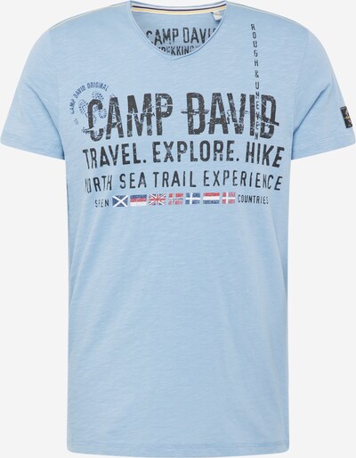 CAMP DAVID T-Krekls 'North Sea Trail', krāsa - zils / debeszils / sarkans / melns, Preces skats