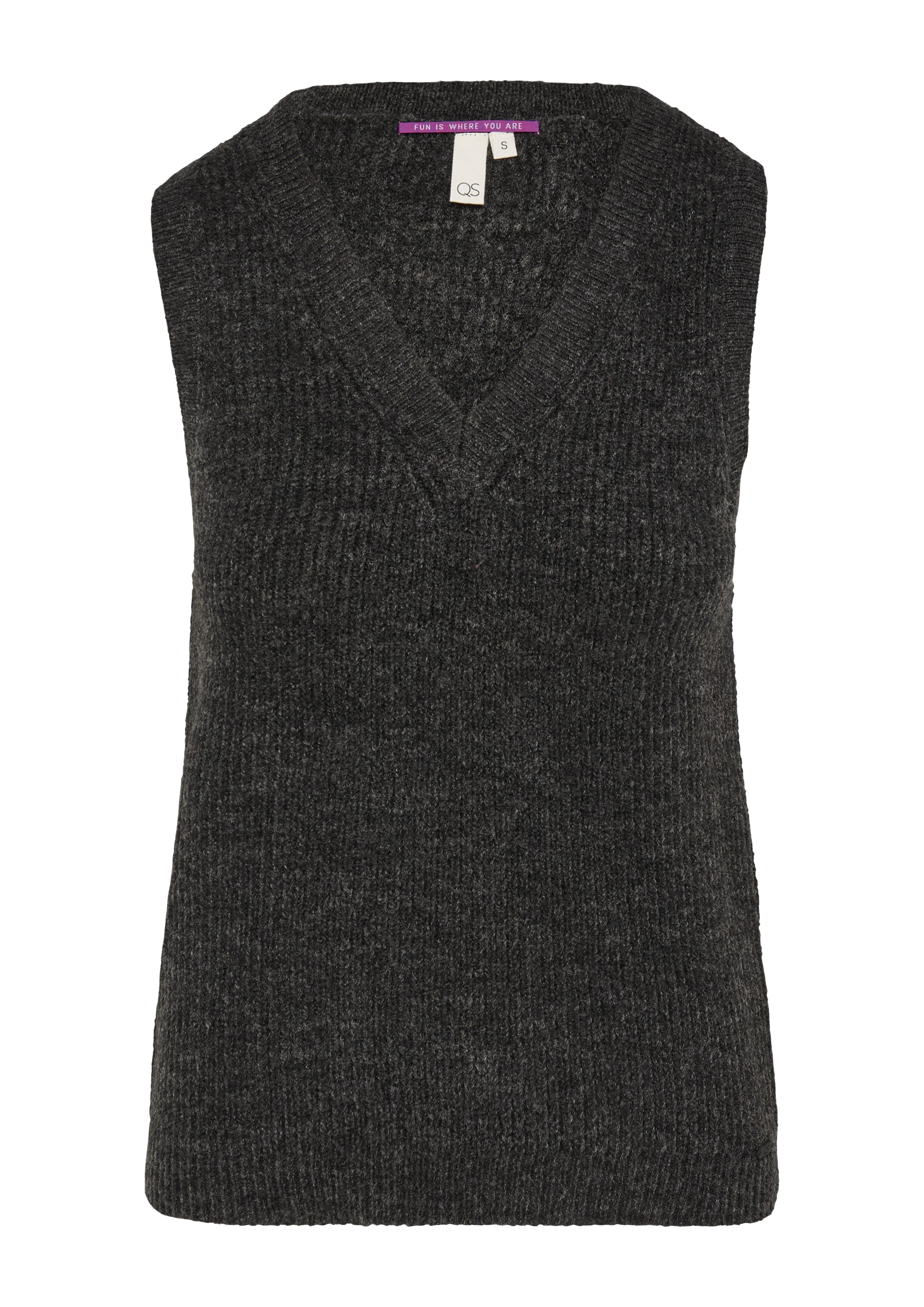 Cardigan QS en gris : devant