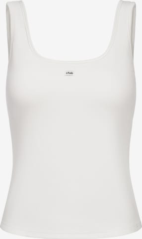 Haut 'Cotton Tank with Built-In Wireless Bra' cfab en blanc : devant