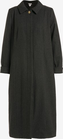 Ulla Popken Between-Seasons Coat in Grey: front