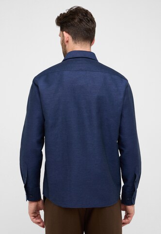 ETERNA Comfort fit Button Up Shirt in Blue