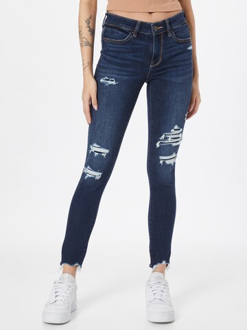 American Eagle Skinny Džíny – modrá: přední strana