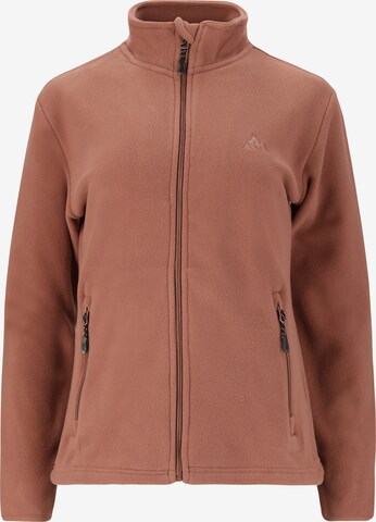 Whistler Athletic Fleece Jacket 'Cocoon' in Brown: front