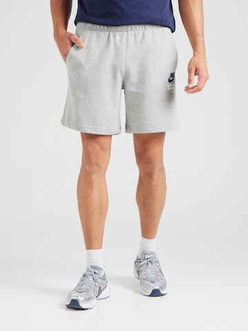 Nike Sportswear Обычный Штаны в Серый: спереди