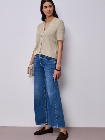 STREET ONE Вязаная кофта в Бежевый: спереди