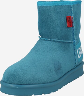 Love Moschino Snowboots in Blauw: voorkant