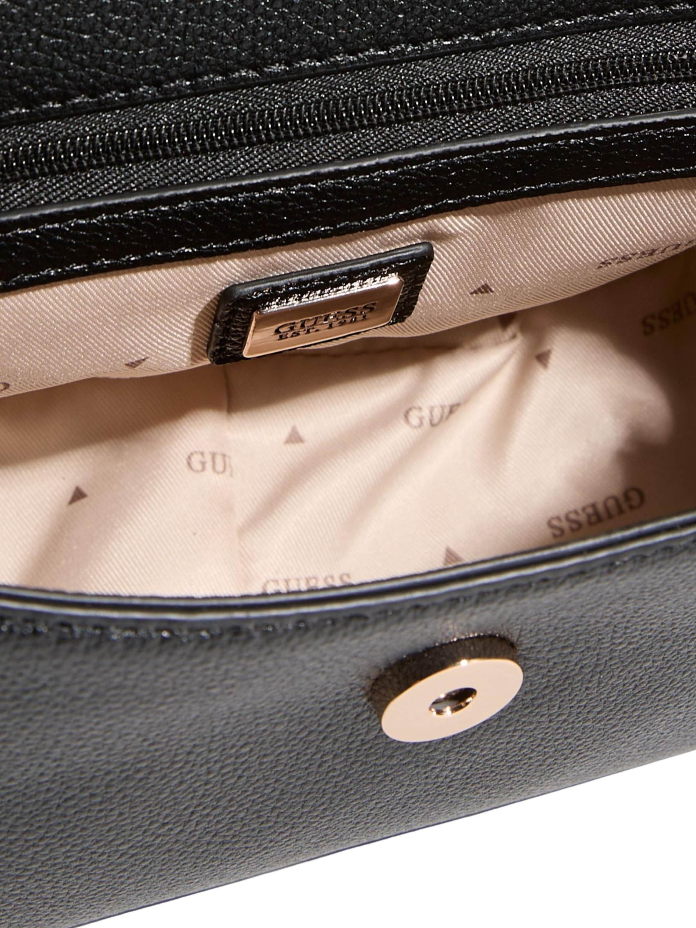 GUESS Torba na ramię 'Guess Sac Bandoulière Anadela 3 Comp Satch Black' w kolorze czarny
