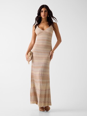 MARCIANO LOS ANGELES Knitted dress in Beige: front