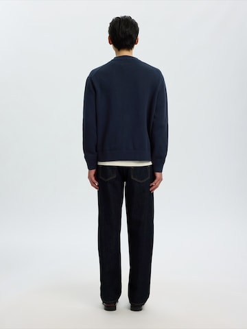SELECTED - Casaco de malha 'SLMBRAUN' em azul