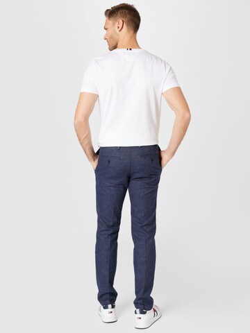 TOMMY HILFIGER Regular Pleated Pants 'Denton' in Blue