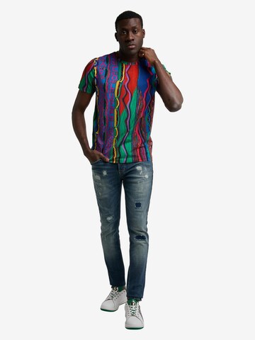 T-Shirt Carlo Colucci en mélange de couleurs