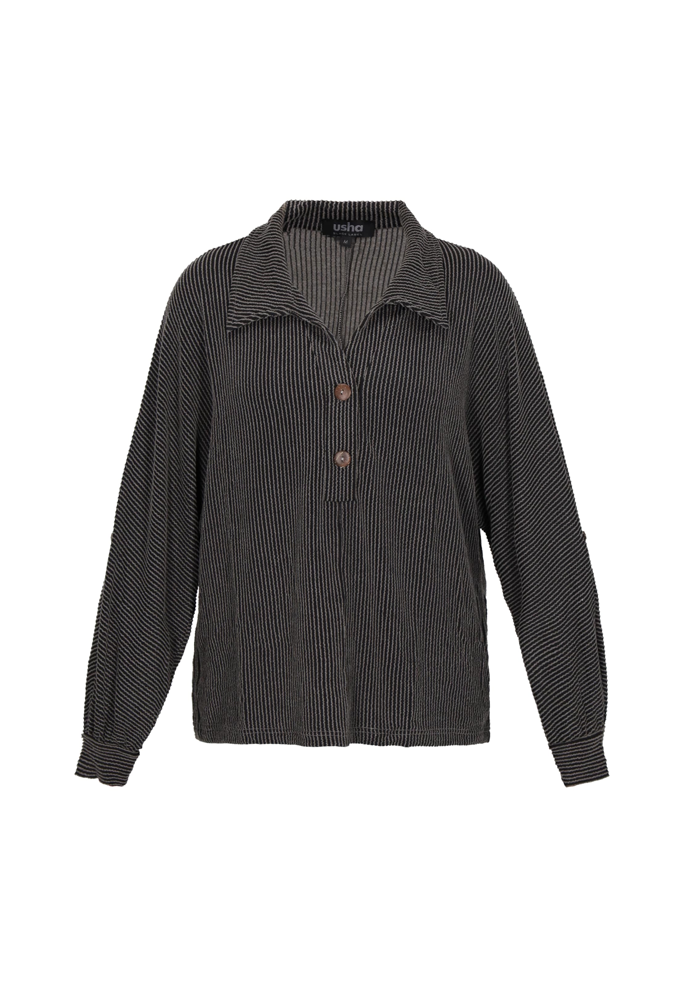usha BLACK LABEL - Camiseta en negro: frente
