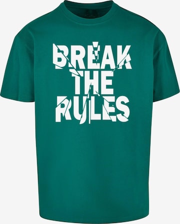 T-Shirt 'Break The Rules 2' Merchcode en vert : devant