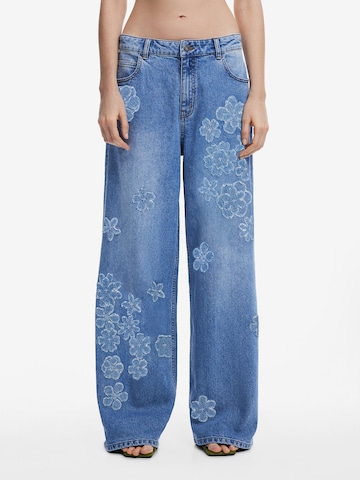 Desigual Широкий Джинсы в Синий: спереди