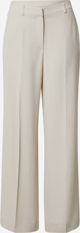 A LOT LESS Trousers with creases 'Daliah' in White: front