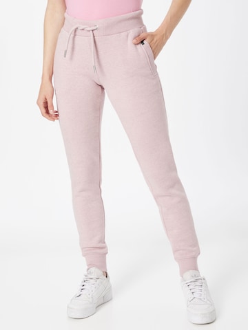 Superdry Tapered Trousers in Pink: front