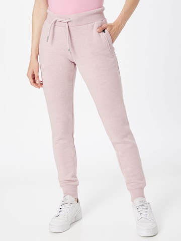 Superdry Tapered Broek in Roze: voorkant