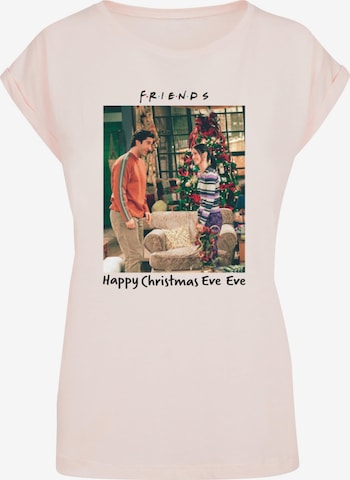 T-shirt 'Friends - Happy Christmas Eve Eve' ABSOLUTE CULT en rose : devant