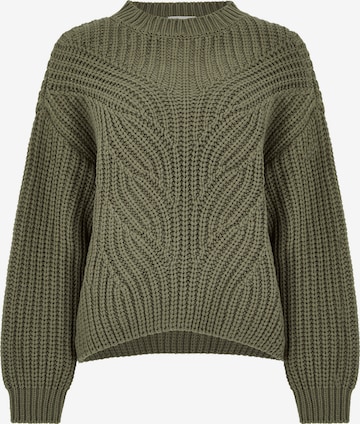 Apricot Chunky Cable Knit Jumper ' ' in Grün: Vorderseite