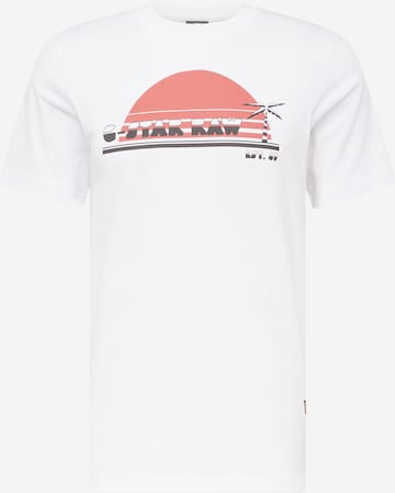 T-Shirt 'Sunrise' G-Star RAW en blanc : devant