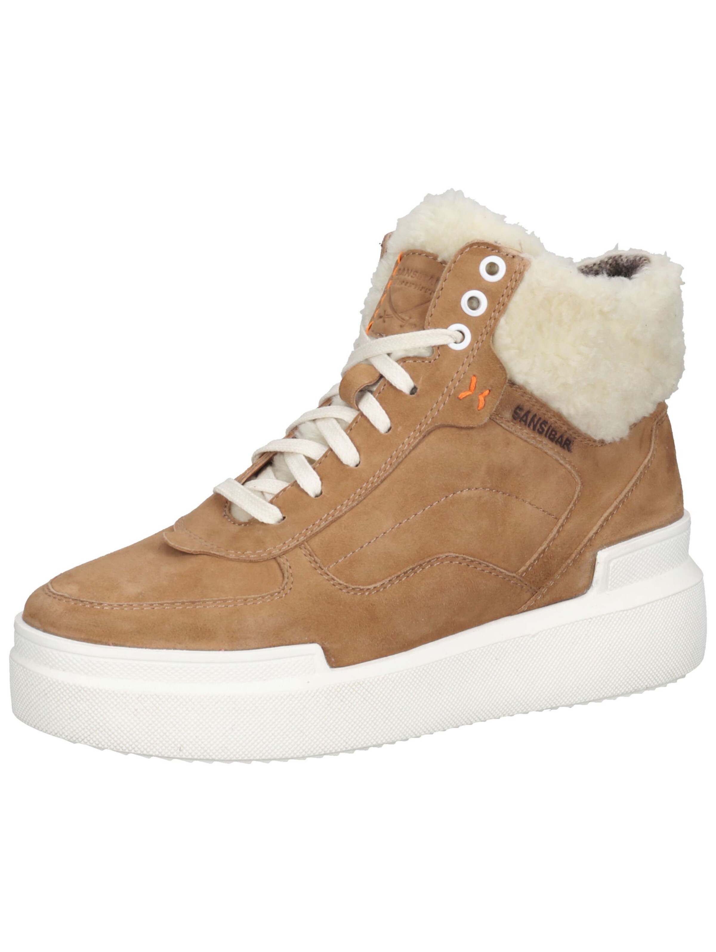 SANSIBAR Lace-up bootie in Brown: front