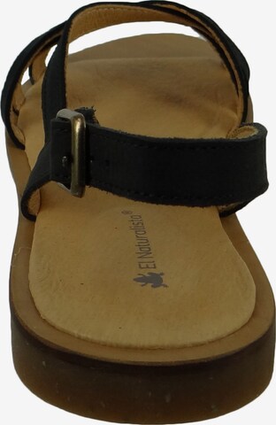 EL NATURALISTA Strap Sandals in Black