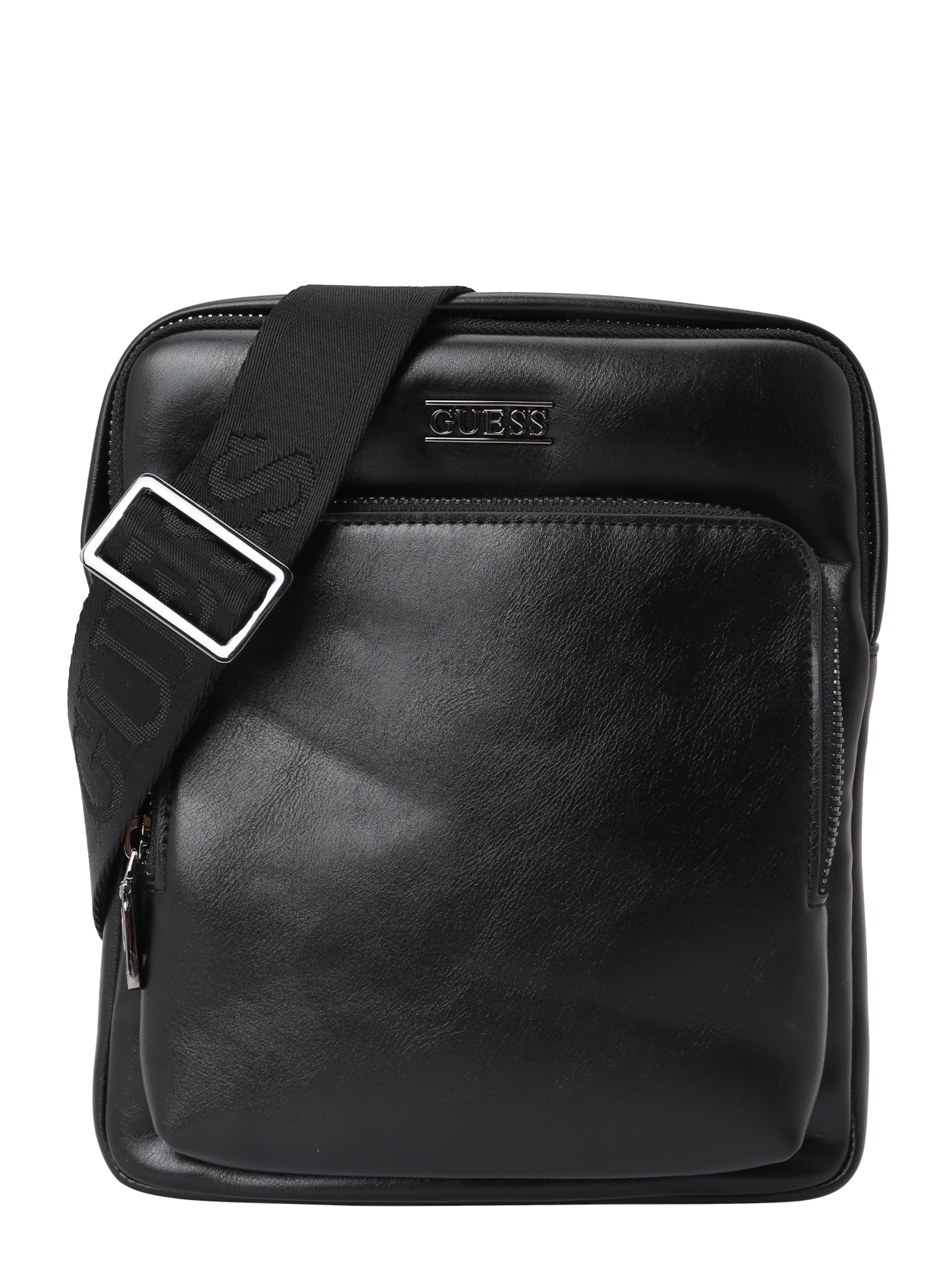 juoda GUESS Rankinė su ilgu dirželiu 'BOSTON CROSSBODY FLAT': priekis