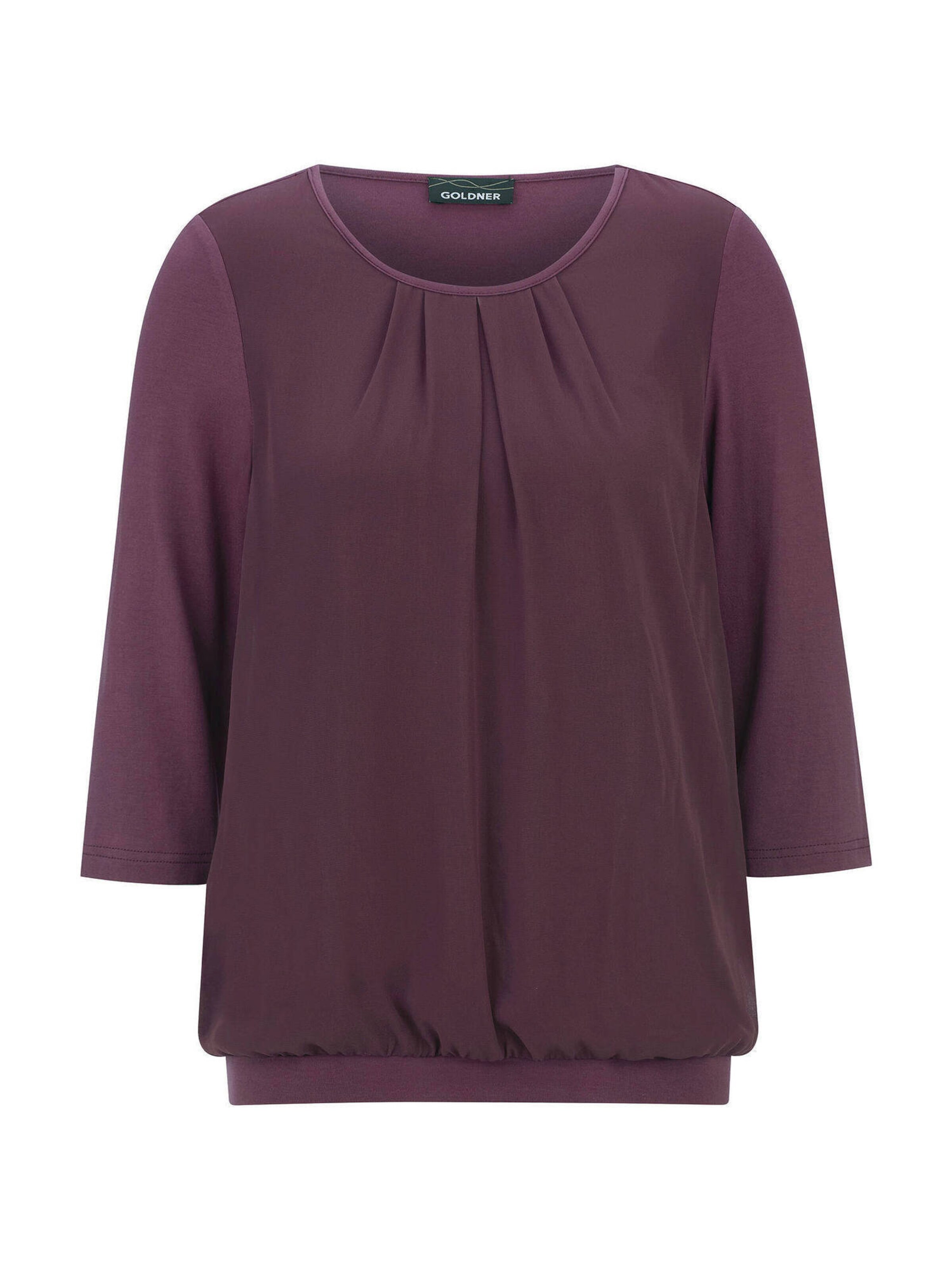 Goldner Bluse in Lila: Vorderseite