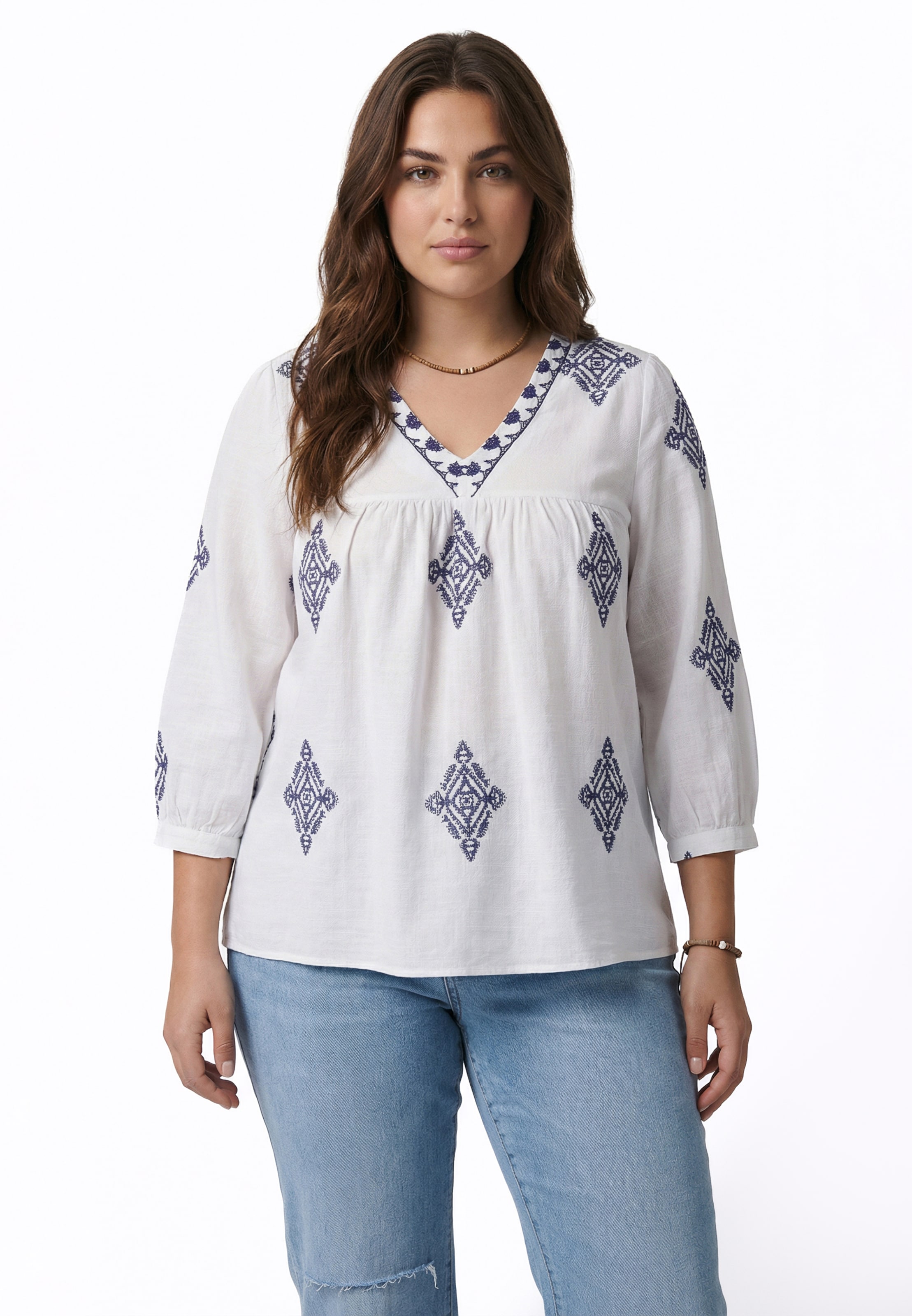 joella - Blusa en blanco: frente