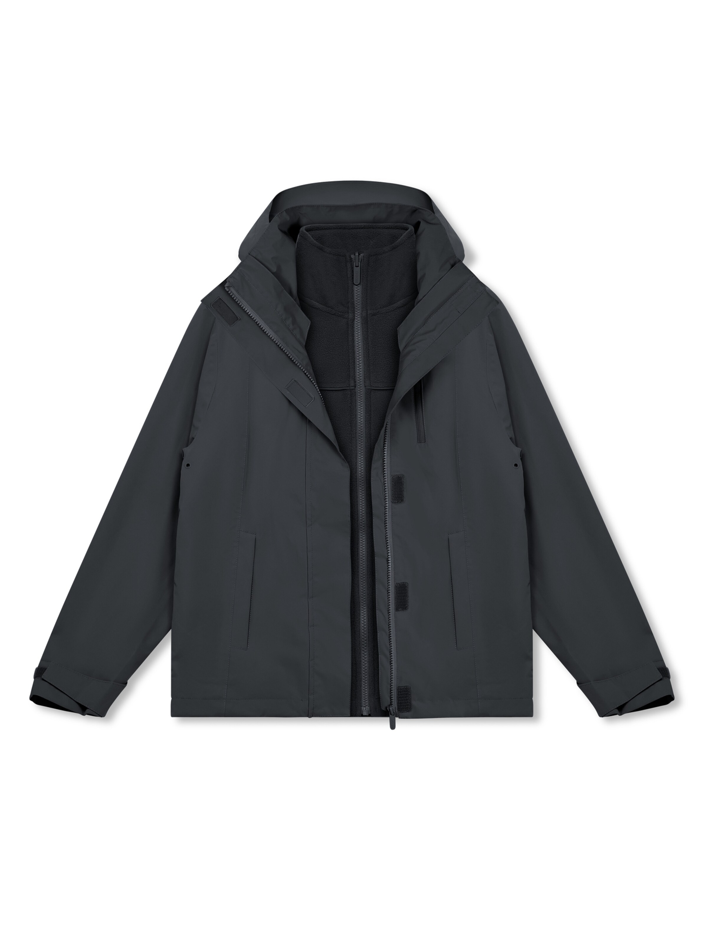 OAK25 Weatherproof jacket 'LumoSense' in Black: front