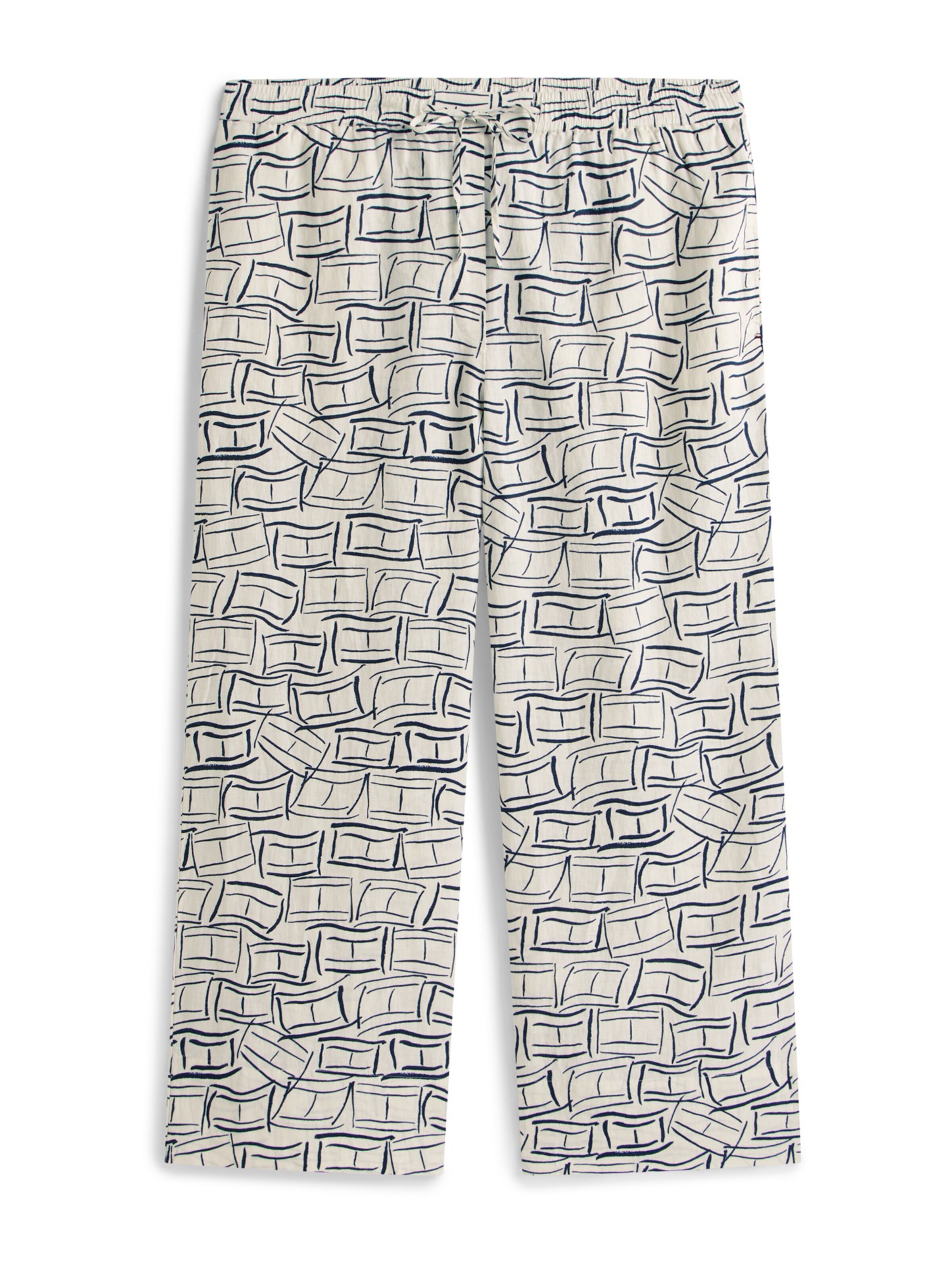 Tommy Hilfiger Curve Široký strih Nohavice 'ESS' - Biela: predná strana