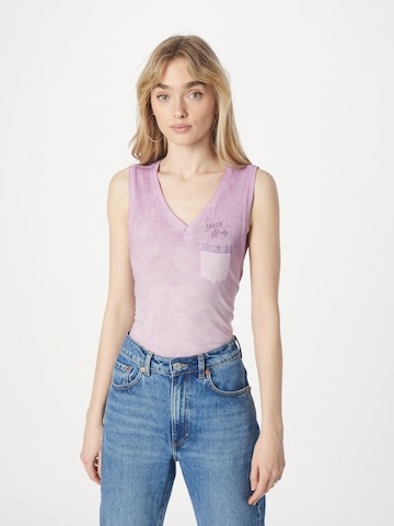 Soccx Top in Purple: front