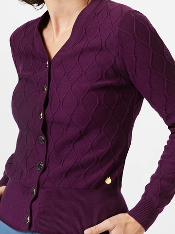4funkyflavours Knit Cardigan 'By Design [Evel Knievel]' in Purple