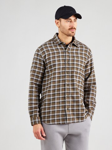 QS Regular Fit Hemd in Grün: Vorderseite