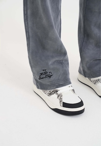 Ed Hardy Regular Byxa 'Liebe Ist Ewig' i grå