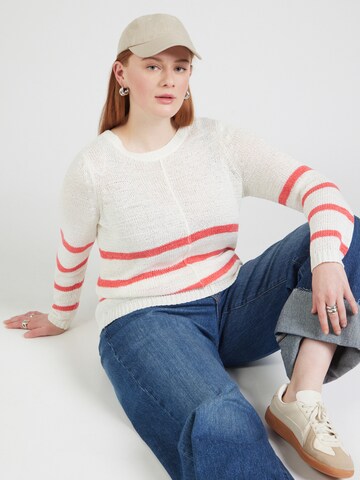 Pullover 'New Foxy' di ONLY Carmakoma in bianco: frontale