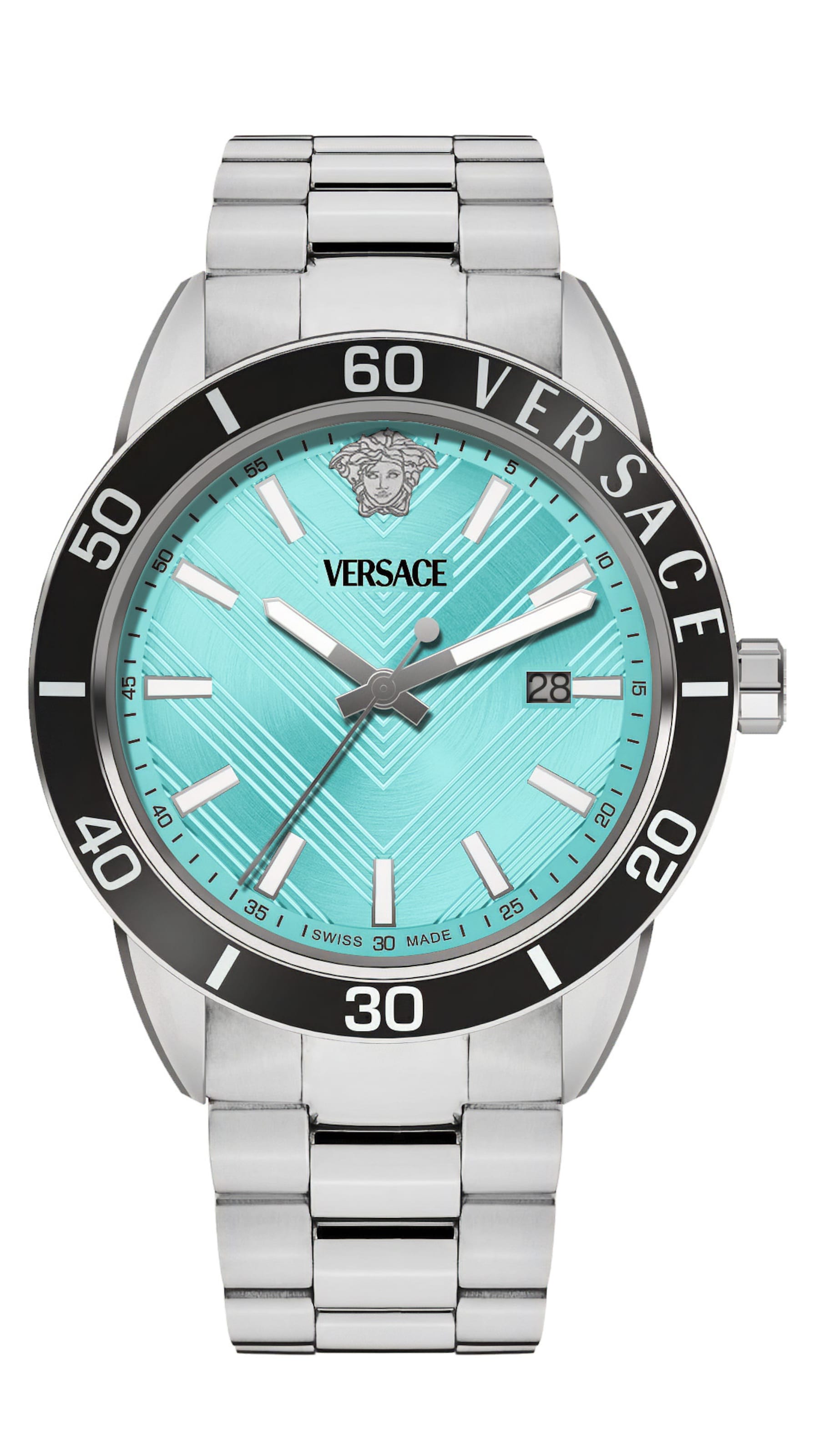 VERSACE Analog watch in Turquoise / Black / Silver, Item view